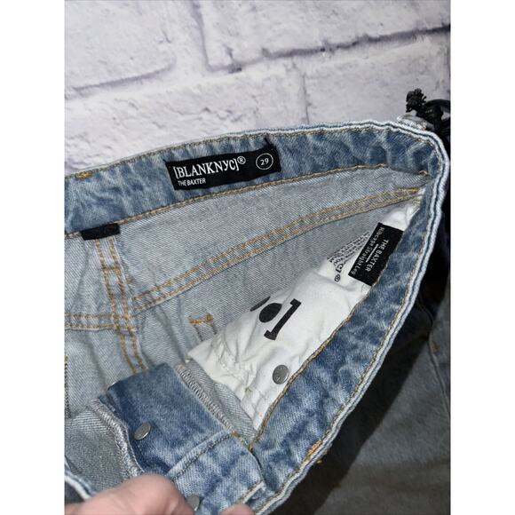 Blank NYC The Baxter Ribcage Straight Leg Jean 100% Cotton Button Fly Size 29 - Picture 3 of 5